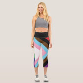 Leggings Capri Drapeau progressiste LGBTQIA (Recto)