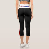 Leggings Capri Drapeau rayé slovaque (Verso)