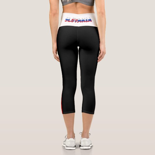 Leggings Capri Drapeau rayé slovaque (Verso)