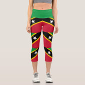 Leggings Capri Drapeau Saint-Kitts-et-Nevis (Recto)