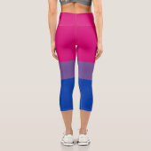 Leggings Capri Drapeau SlipperyJoe's Bisexual Pride lavande-rose (Verso)