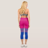 Leggings Capri Drapeau SlipperyJoe's Bisexual Pride lavande-rose (Verso)