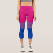 Leggings Capri Drapeau SlipperyJoe's Bisexual Pride lavande-rose (Recto)