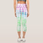 Leggings Capri Drapeau super Eclectique Boho Abstrait Toric Pride (Verso)