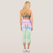 Leggings Capri Drapeau super Eclectique Boho Abstrait Toric Pride (Verso)