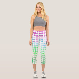 Leggings Capri Drapeau super Eclectique Boho Abstrait Toric Pride