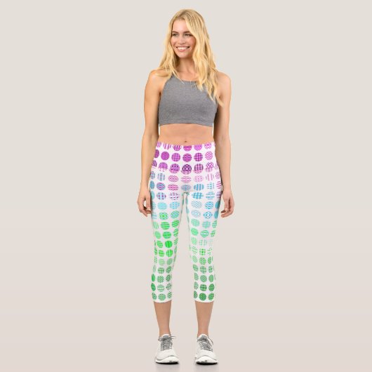 Leggings Capri Drapeau super Eclectique Boho Abstrait Toric Pride (Recto)
