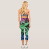 Leggings Capri Drapeau super Eclectique Retro Trippé Polysexuel P (Verso)