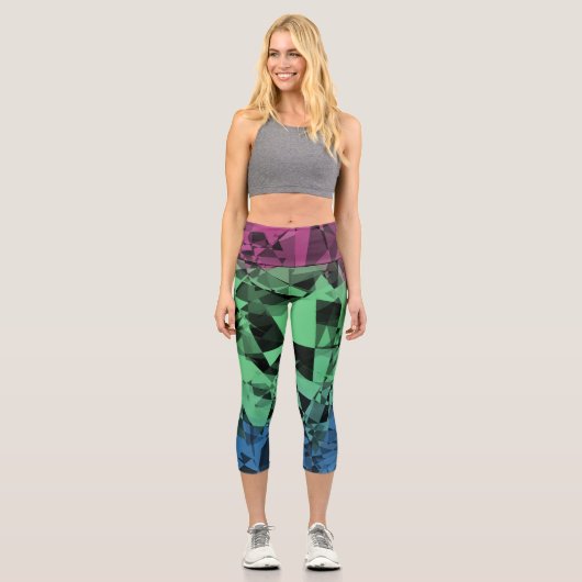 Leggings Capri Drapeau super Eclectique Retro Trippé Polysexuel P (Recto)