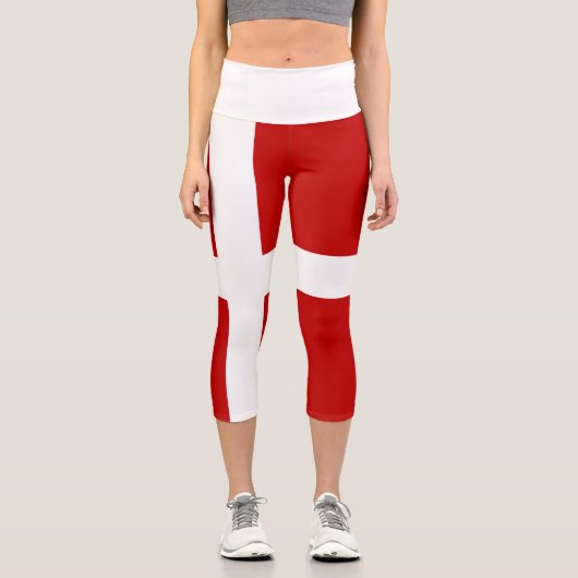 Leggings Capri Drapeau total du Danemark (Recto)