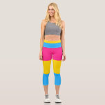 Leggings Capri Drapeau transexuel<br><div class="desc">Drapeau transexuel</div>