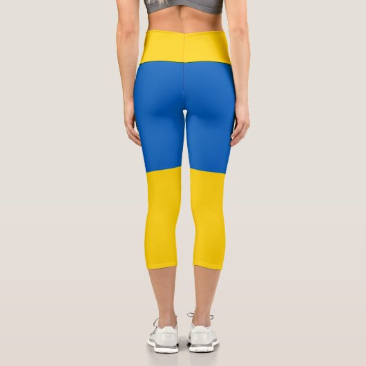 Leggings Capri Drapeau Ukraine (Verso)