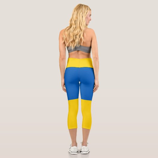Leggings Capri Drapeau Ukraine (Verso)