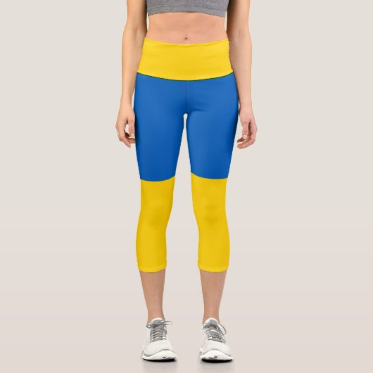 Leggings Capri Drapeau Ukraine (Recto)