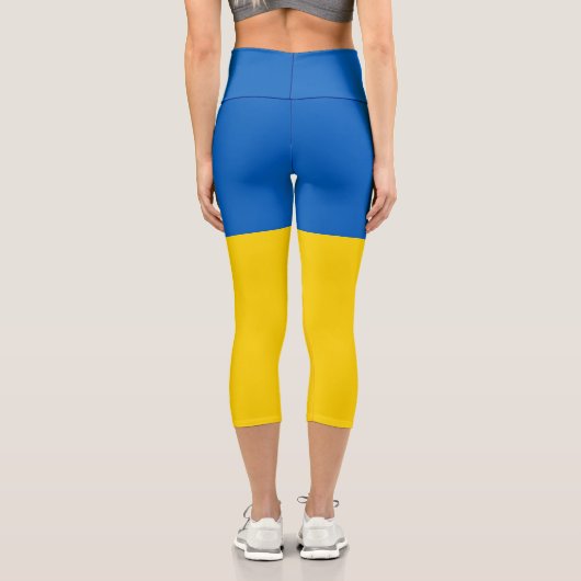 Leggings Capri Drapeau ukrainien (Verso)