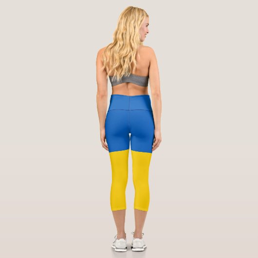 Leggings Capri Drapeau ukrainien (Verso)