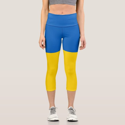 Leggings Capri Drapeau ukrainien (Recto)