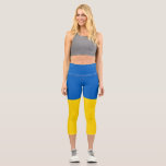 Leggings Capri Drapeau ukrainien<br><div class="desc">Un cadeau idéal pour tous ceux qui sont patriotes de leur pays !</div>