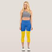 Leggings Capri Drapeau ukrainien (Recto)