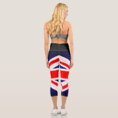 Leggings Capri Drapeau Union Jack Pantalon de yoga (Verso)