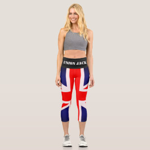 Leggings Capri Drapeau Union Jack Pantalon de yoga