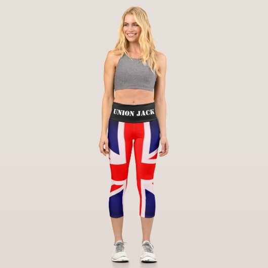 Leggings Capri Drapeau Union Jack Pantalon de yoga (Recto)