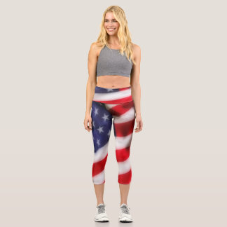 Leggings Capri Drapeau USA