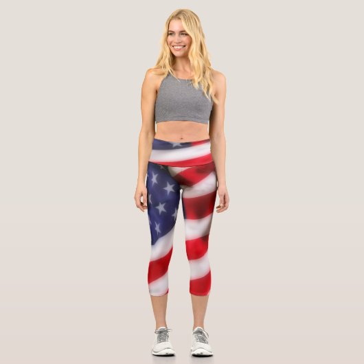 Leggings Capri Drapeau USA (Recto)