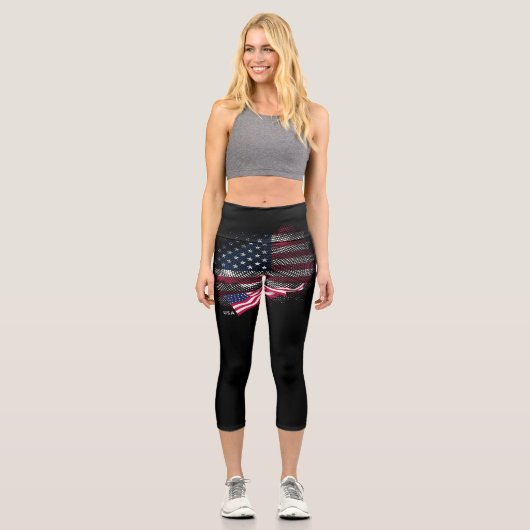 Leggings Capri Drapeau USA (Recto)