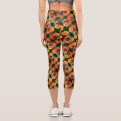 Leggings Capri Dreamy Zinnia Flower Motif (Verso)