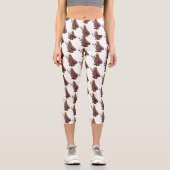 Leggings Capri Drôle affamé pulette affamée dessin animé (Recto)