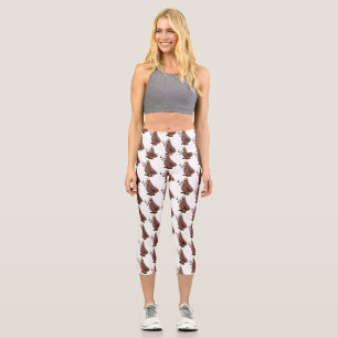 Leggings Capri Drôle affamé pulette affamée dessin animé