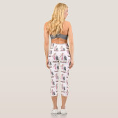 Leggings Capri Drôle dessin animé de cigogne en marabou (Verso)