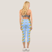 Leggings Capri Drôle dessin animé linge de fer (Verso)