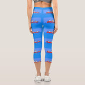 Leggings Capri Drôle pélicans rameurs dessin animé (Verso)