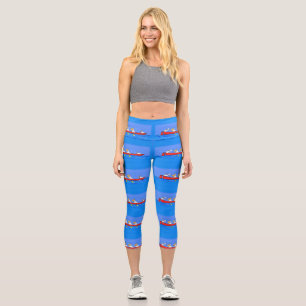 Leggings Capri Drôle pélicans rameurs dessin animé