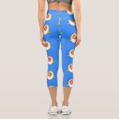 Leggings Capri Drôle poisson poivron porc-épic caricature poisson (Verso)