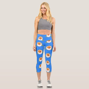 Leggings Capri Drôle poisson poivron porc-épic caricature poisson