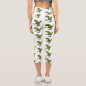 Leggings Capri Drôle T rex dinosaure dessin animé humour (Verso)