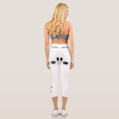 Leggings Capri Drôle Yeux Curiosity - Sourire - Ajouter votre tex (Verso)