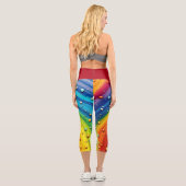 Leggings Capri Eau arc-en-ciel (Verso)