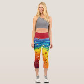 Leggings Capri Eau arc-en-ciel (Recto)