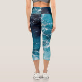 Leggings Capri Eau de mer blanche bleu mousse (Verso)