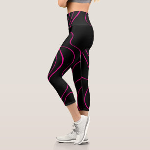 Leggings Capri Ebb et flux 2 - Magenta et noir