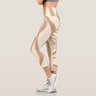 Leggings Capri Ebb et flux 4 en Tan et crème