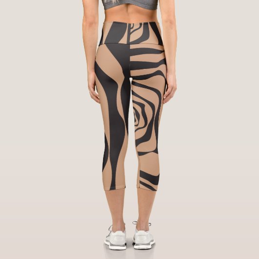 Leggings Capri Ebb et flux 4 en tan et noir (Verso)