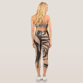 Leggings Capri Ebb et flux 4 en tan et noir (Verso)