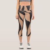 Leggings Capri Ebb et flux 4 en tan et noir (Recto)