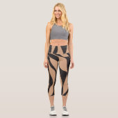 Leggings Capri Ebb et flux 4 en tan et noir (Recto)