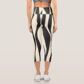 Leggings Capri Ebb et flux en noir, gris et crème (Verso)